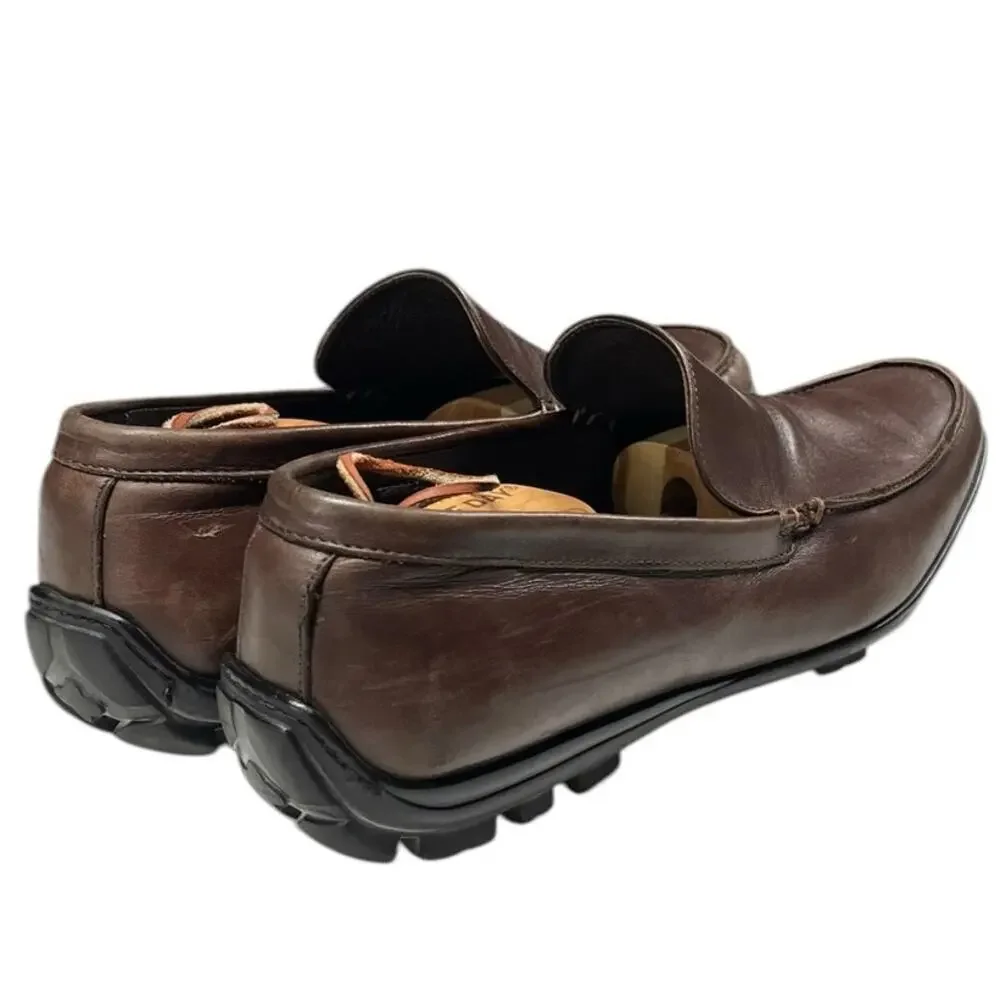 To Boot New York Thorpe Leather Lugged Loafers Size 11 Mens Chocolate